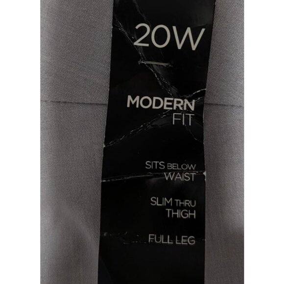 Jones New York Womens Modern Fit Stretch Pants 20W Light Gray Slim Thru Thigh - Picture 5 of 12
